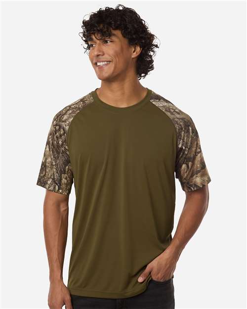 RealTree-RT2103-Unisex Realtree® Performance Colorblock T-Shirt - Image 3