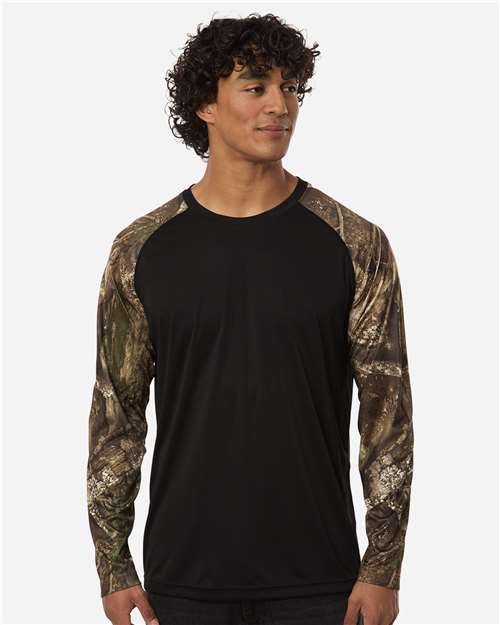 RT3104-Unisex Realtree® Performance Colorblocked Long Sleeve T-Shirt - Image 4