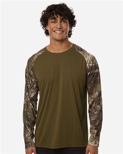 RT3104-Unisex Realtree® Performance Colorblocked Long Sleeve T-Shirt - Image 7