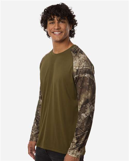RT3104-Unisex Realtree® Performance Colorblocked Long Sleeve T-Shirt - Image 8