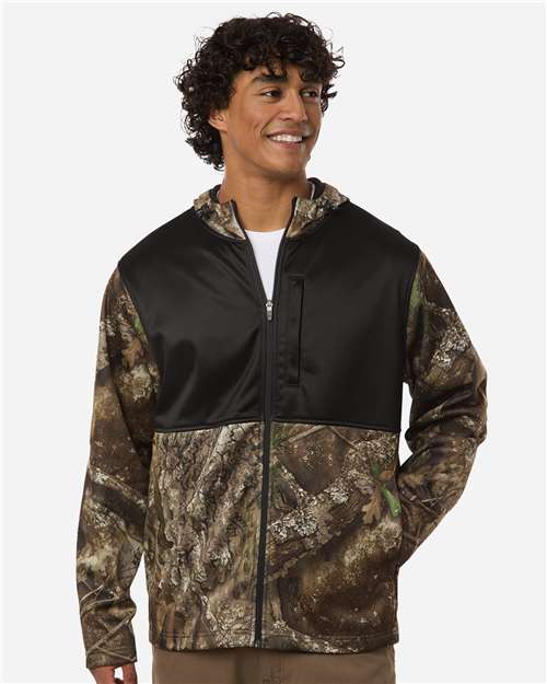 RT5204-Unisex Realtree® Performance Colorblocked Full-Zip Hooded Sweatshirt - Image 4