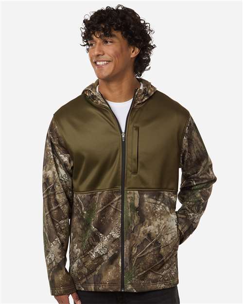 RT5204-Unisex Realtree® Performance Colorblocked Full-Zip Hooded Sweatshirt - Image 7