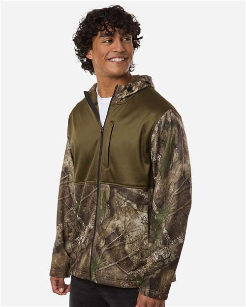 RT5204-Unisex Realtree® Performance Colorblocked Full-Zip Hooded Sweatshirt - Image 8