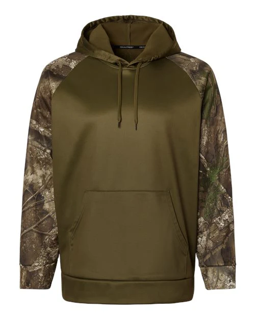 RealTree-RT5305-Unisex Realtree® Performance Colorblocked Hooded Sweatshirt - Image 3