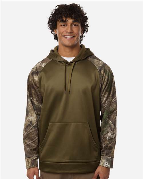 RealTree-RT5305-Unisex Realtree® Performance Colorblocked Hooded Sweatshirt - Image 7