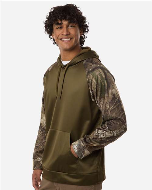 RealTree-RT5305-Unisex Realtree® Performance Colorblocked Hooded Sweatshirt - Image 8
