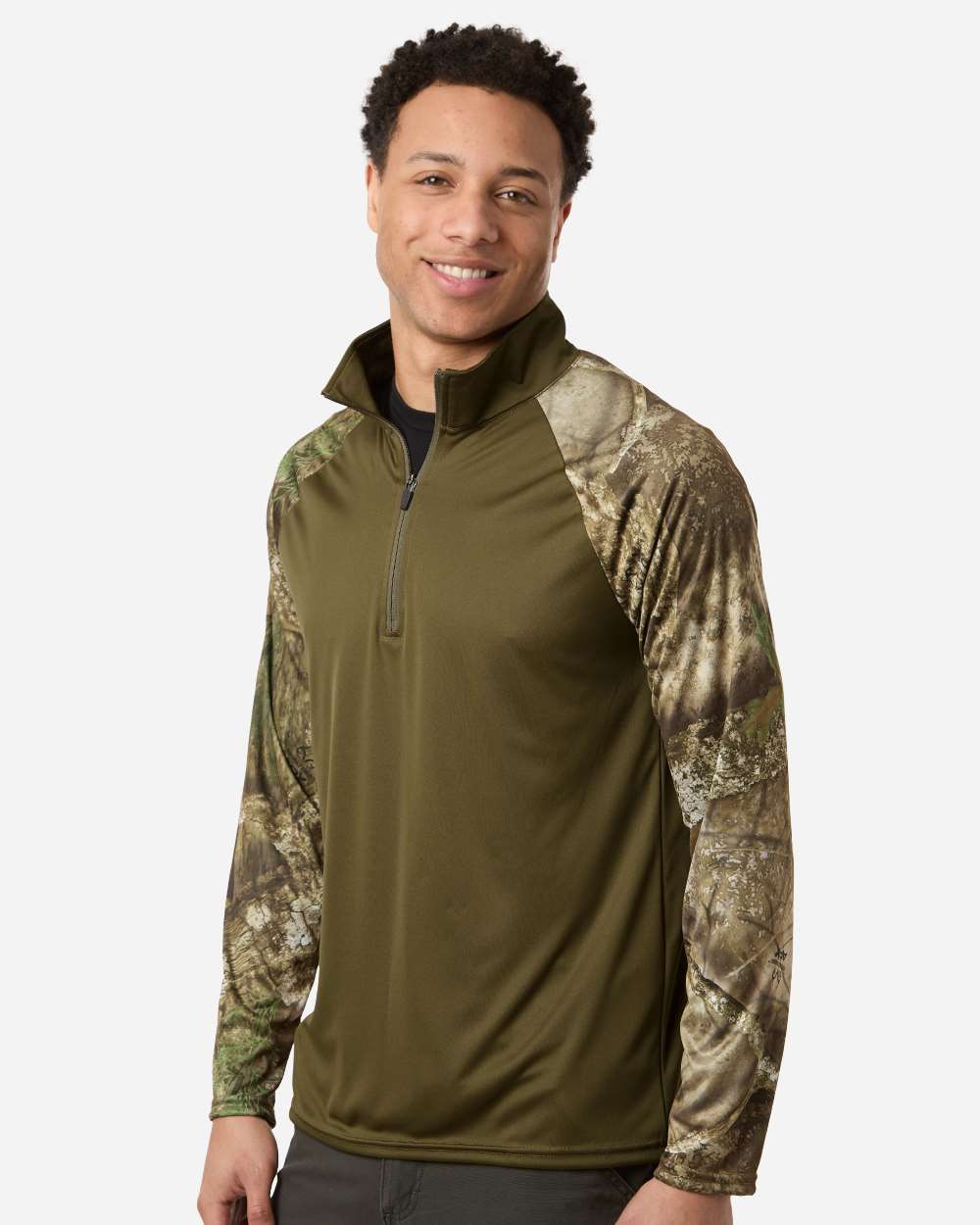 RealTree-RT5703-Unisex Realtree® Performance Colorblocked Quarter-Zip Pullover - Image 12