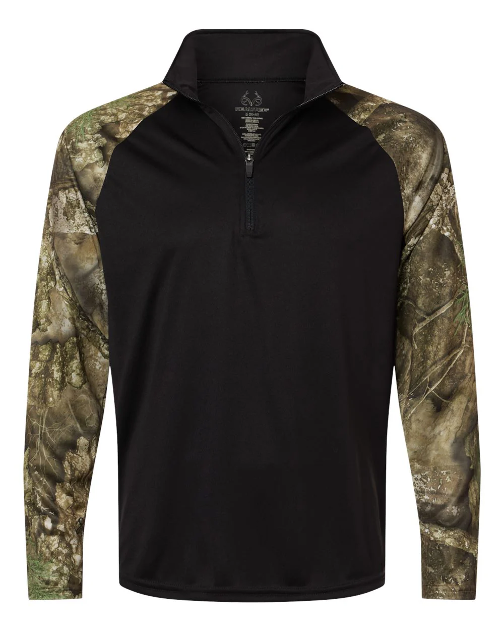 RealTree-RT5703-Unisex Realtree® Performance Colorblocked Quarter-Zip Pullover - Image 3