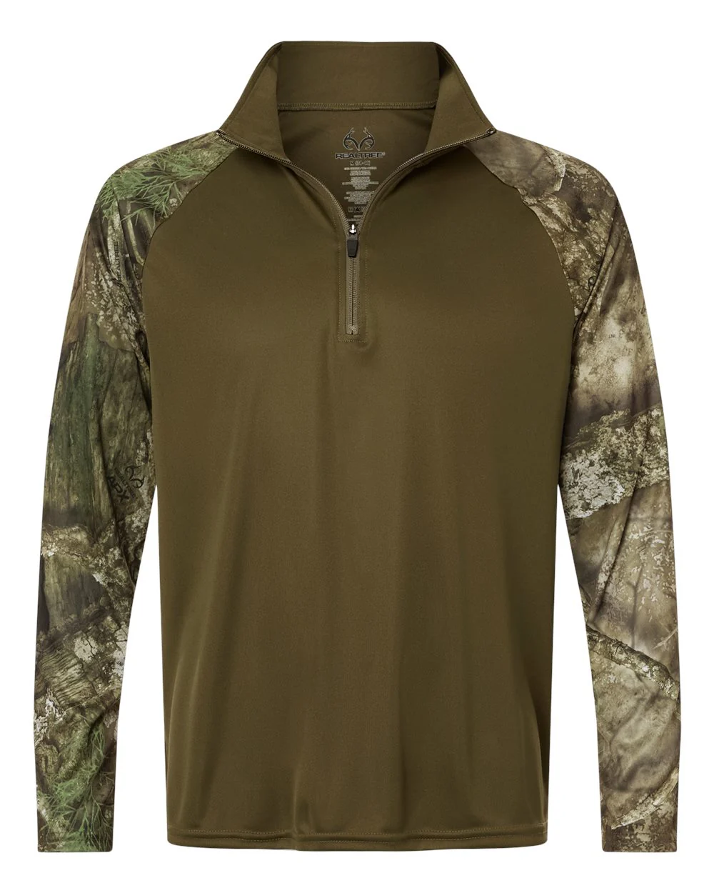 RealTree-RT5703-Unisex Realtree® Performance Colorblocked Quarter-Zip Pullover - Image 9