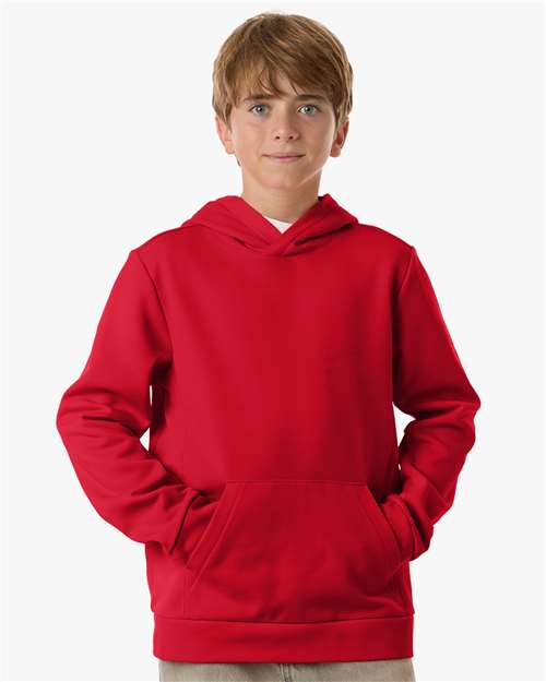 Team 365-TT400Y-Youth Squad Hooded Tech Fleece Pullover - Image 44