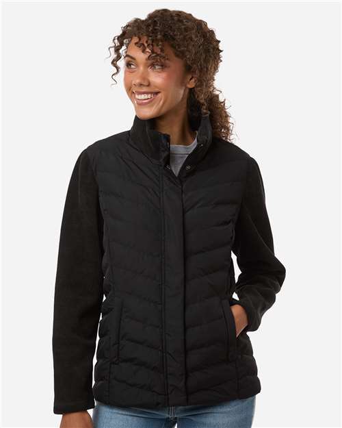 Weatherproof-W26719-Women's Mixed Media Chevron Jacket - Image 4