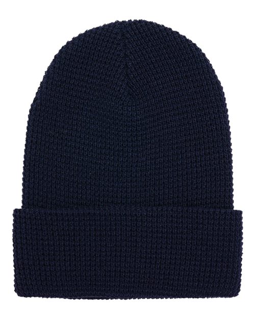 YP Classics-2501KC-Waffle Cuffed Knit Beanie - Image 5